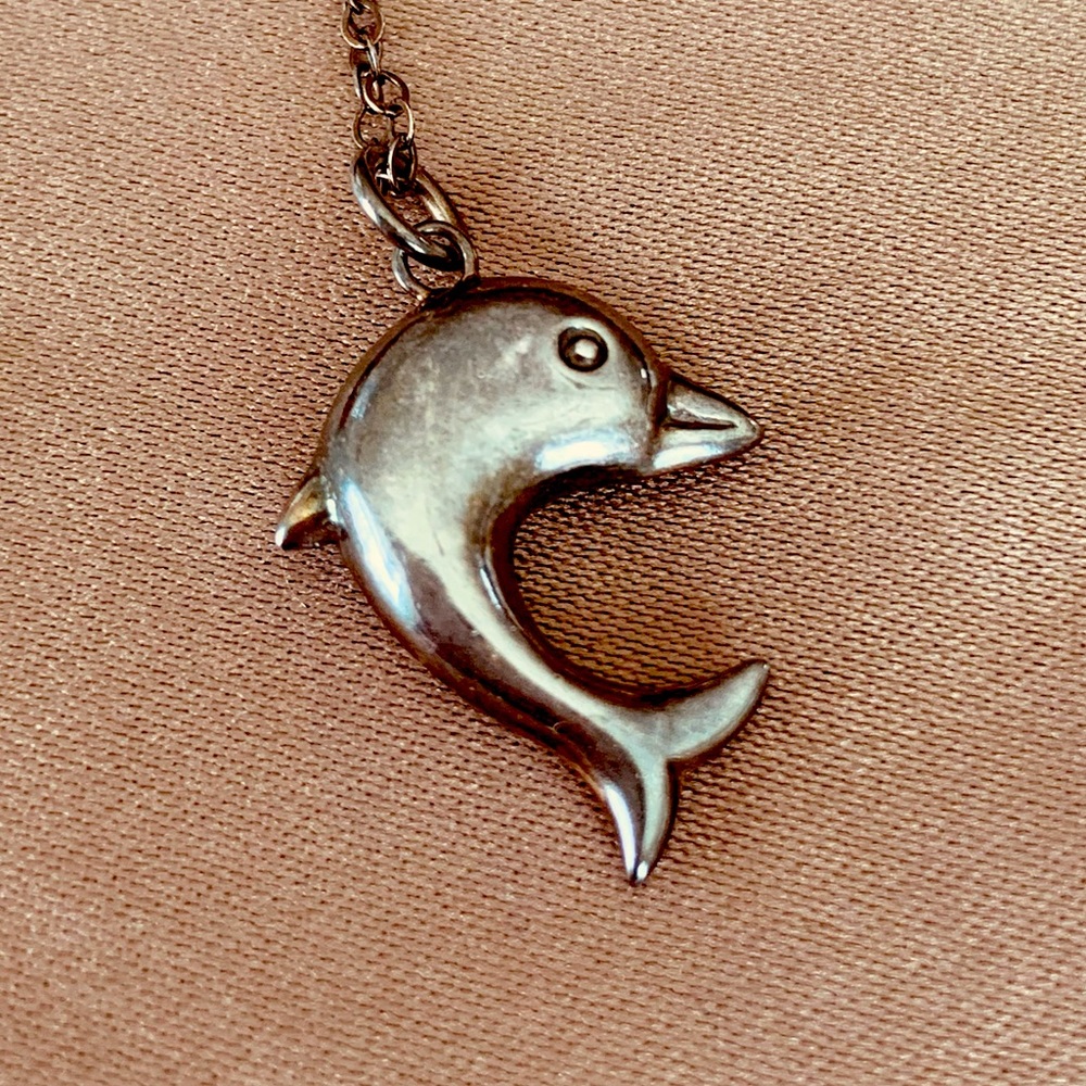 Sterling Silver Dolphin or Porpoise Necklace